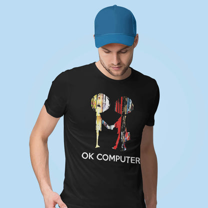 radiohead ok computer t-shirt music band buy online india the banyan tee tbt men women girls boys unisex black