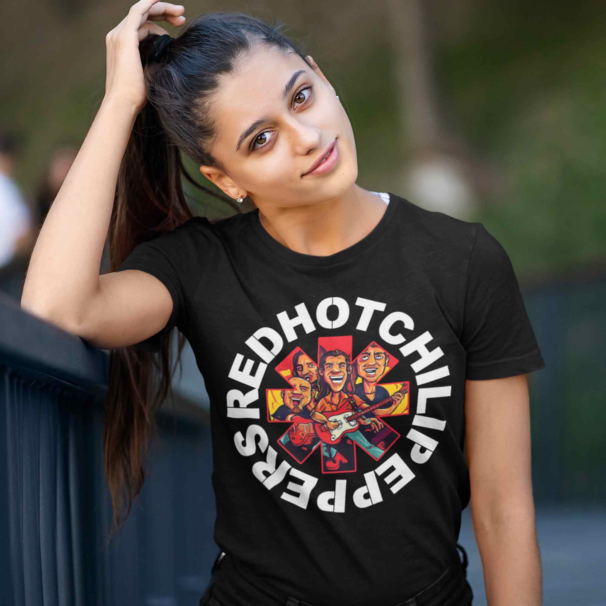 red hot chili peppers cool art t-shirt music band buy online india the banyan tee tbt men women girls boys unisex black