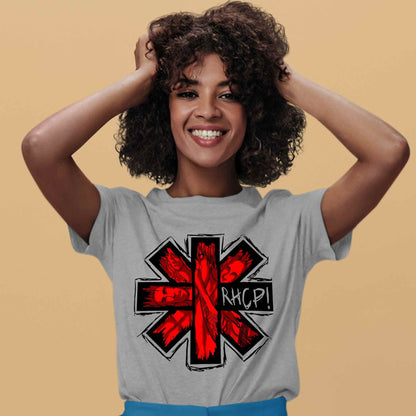 red hot chili peppers red hot art t-shirt music band buy online india the banyan tee tbt men women girls boys unisex gray