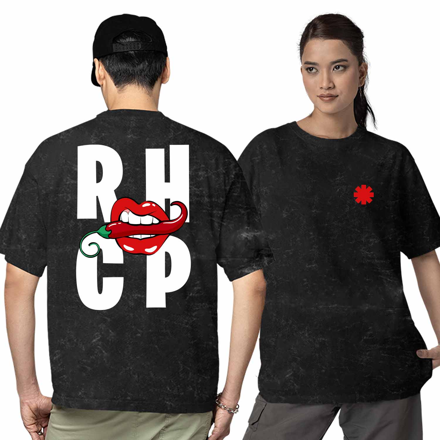 Buy Red Hot Chili Peppers Oversized Acid Wash T shirt - RHCP – The