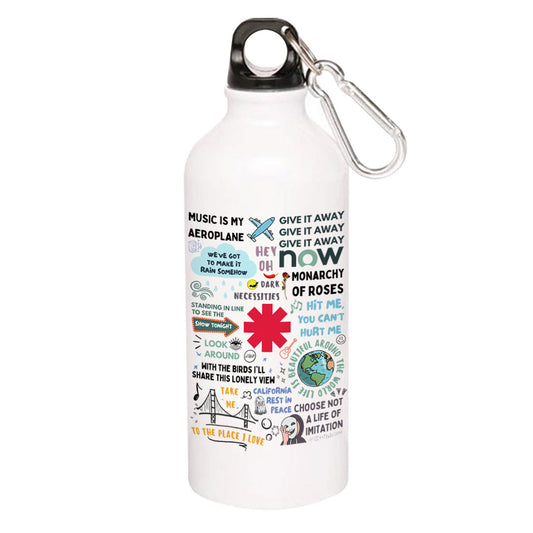 red hot chili peppers song story sipper steel water bottle flask gym shaker music band buy online india the banyan tee tbt men women girls boys unisex