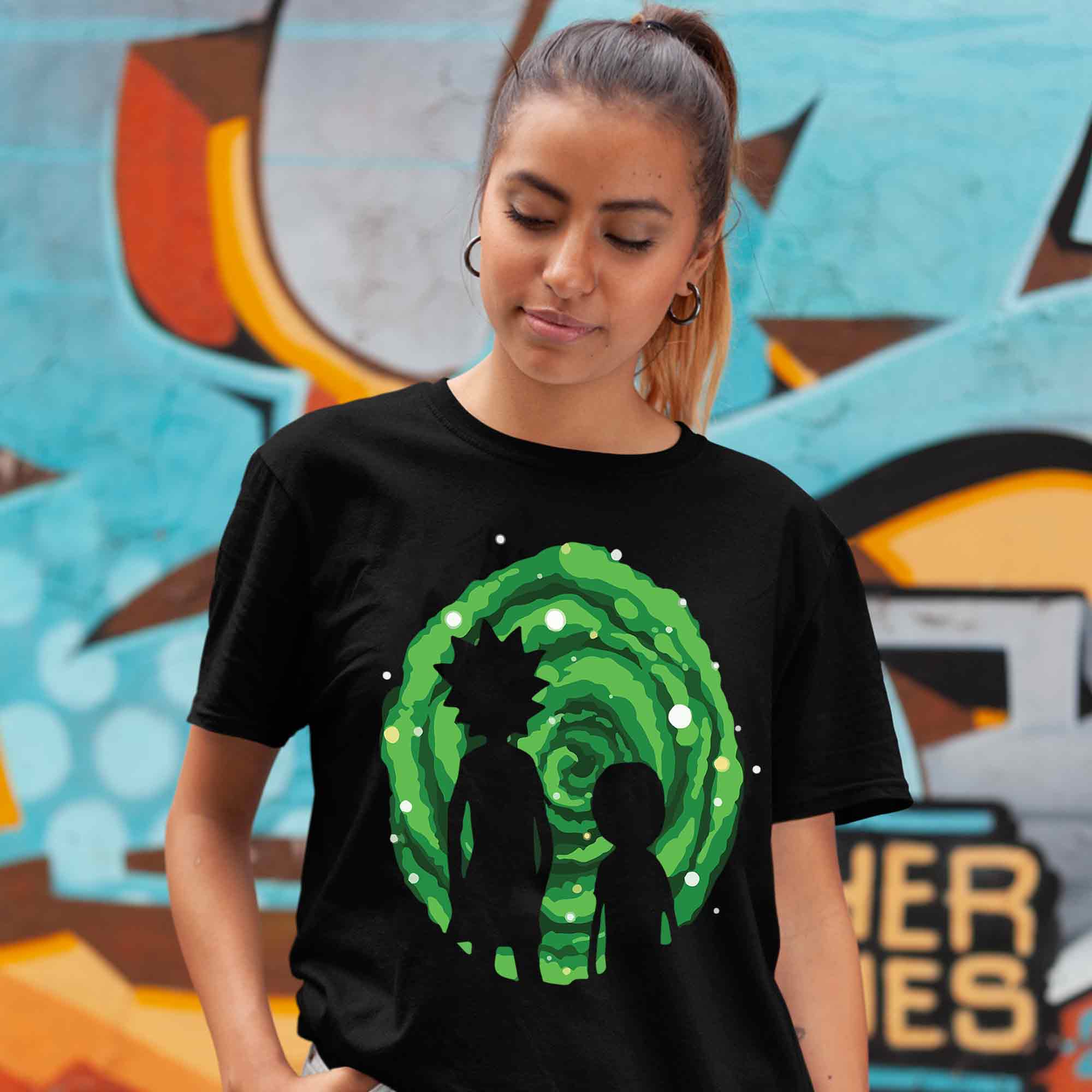 Buy Rick and Morty T shirt Portal at Rs. 50 OFF The Banyan Tee
