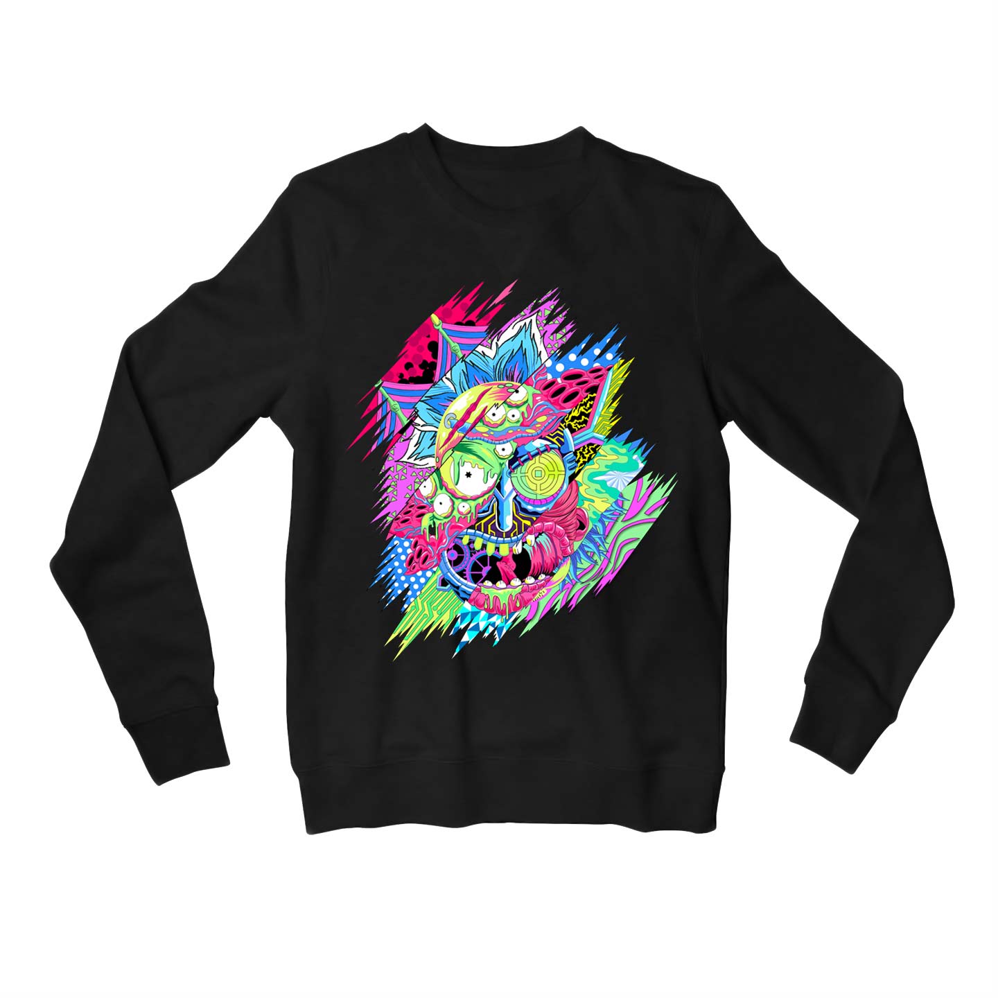 rick and morty fan art sweatshirt upper winterwear buy online india the banyan tee tbt men women girls boys unisex black rick and morty online summer beth mr meeseeks jerry quote vector art clothing accessories merchandise