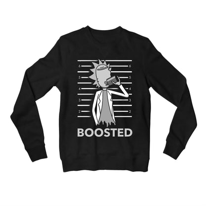 rick and morty boosted sweatshirt upper winterwear buy online india the banyan tee tbt men women girls boys unisex black rick and morty online summer beth mr meeseeks jerry quote vector art clothing accessories merchandise
