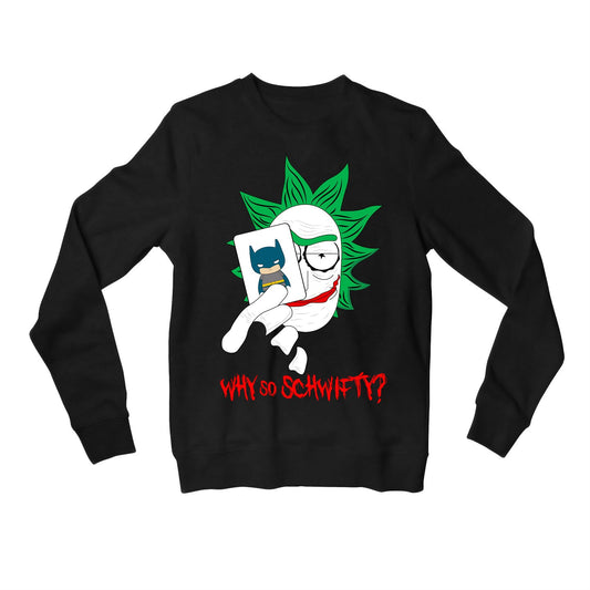 rick and morty joker sweatshirt upper winterwear buy online india the banyan tee tbt men women girls boys unisex black rick and morty online summer beth mr meeseeks jerry quote vector art clothing accessories merchandise