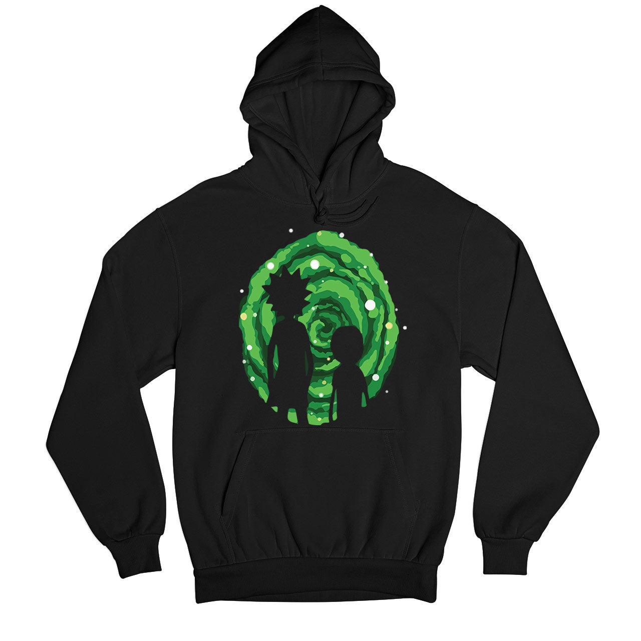 rick and morty portal hoodie hooded sweatshirt winterwear buy online india the banyan tee tbt men women girls boys unisex black rick and morty online summer beth mr meeseeks jerry quote vector art clothing accessories merchandise