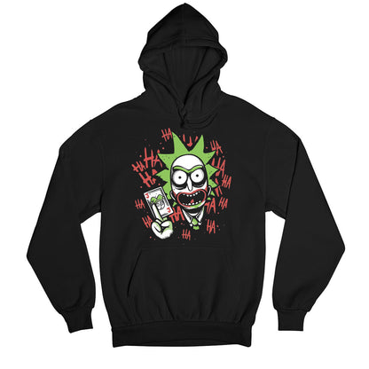 rick and morty joker hoodie hooded sweatshirt winterwear buy online india the banyan tee tbt men women girls boys unisex black rick and morty online summer beth mr meeseeks jerry quote vector art clothing accessories merchandise