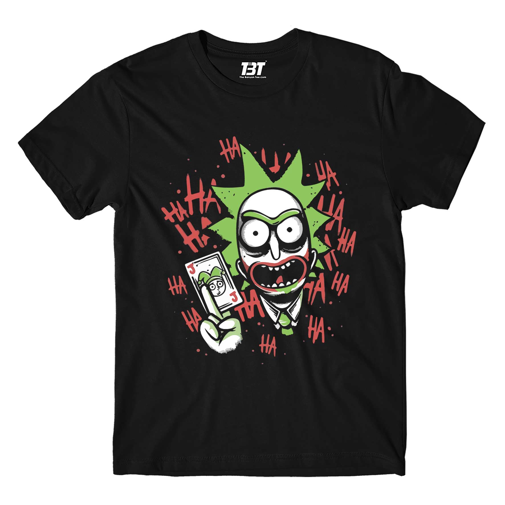 rick and morty joker t-shirt buy online india the banyan tee tbt men women girls boys unisex black rick and morty online summer beth mr meeseeks jerry quote vector art clothing accessories merchandise