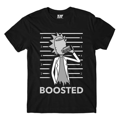 rick and morty boosted t-shirt buy online india the banyan tee tbt men women girls boys unisex black rick and morty online summer beth mr meeseeks jerry quote vector art clothing accessories merchandise