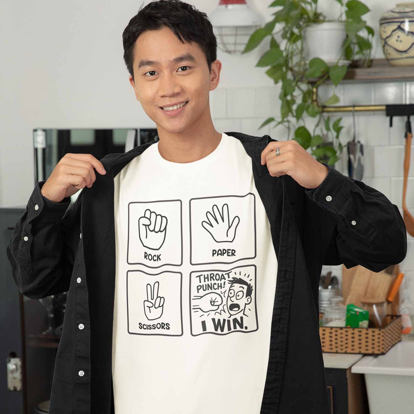 graphic rock paper scissors t-shirt printed graphic stylish buy online india the banyan tee tbt men women girls boys unisex white 