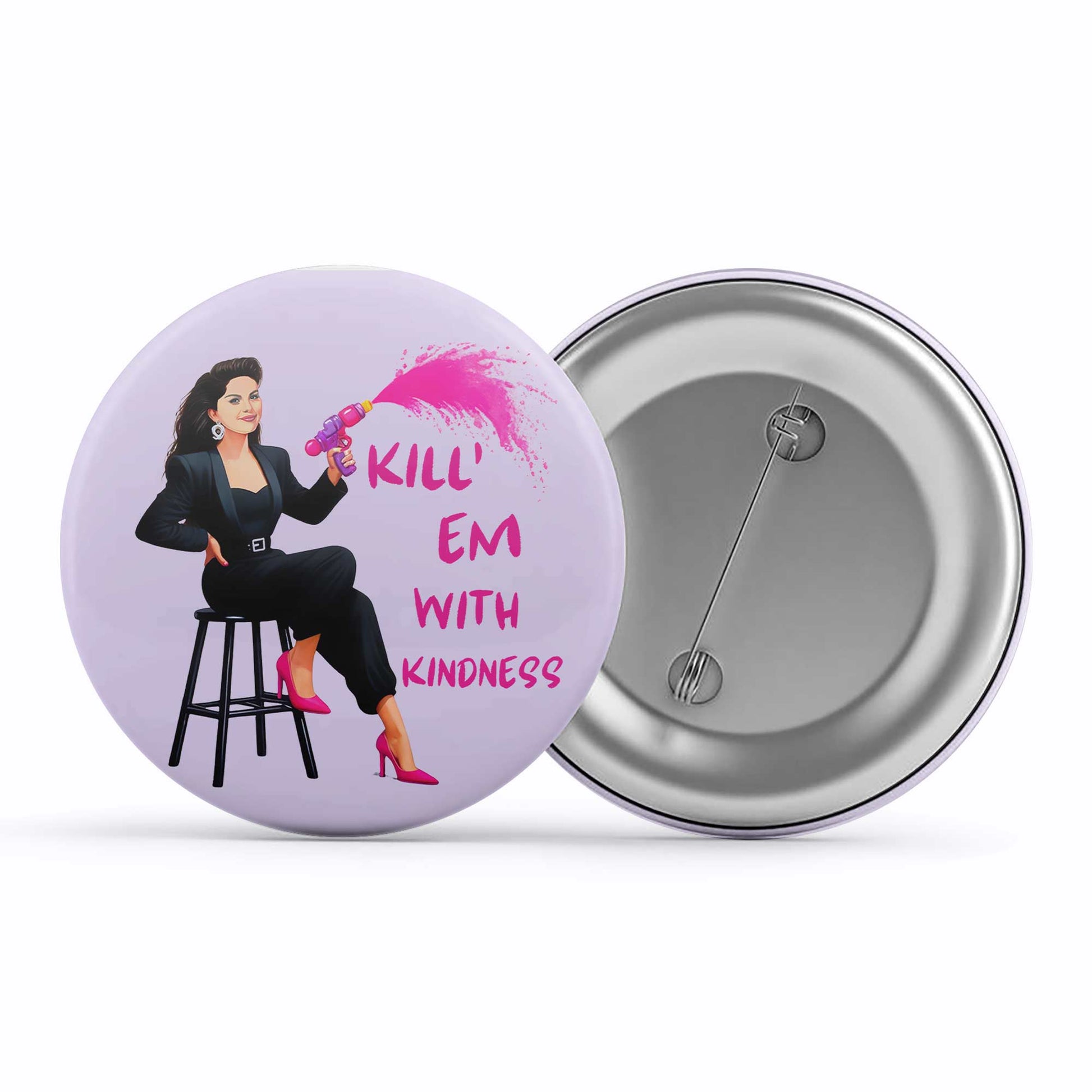 selena gomez kill em with kindness badge pin button music band buy online india the banyan tee tbt men women girls boys unisex