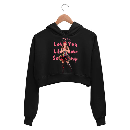 selena gomez love you like a love song crop hoodie hooded sweatshirt upper winterwear music band buy online india the banyan tee tbt men women girls boys unisex black