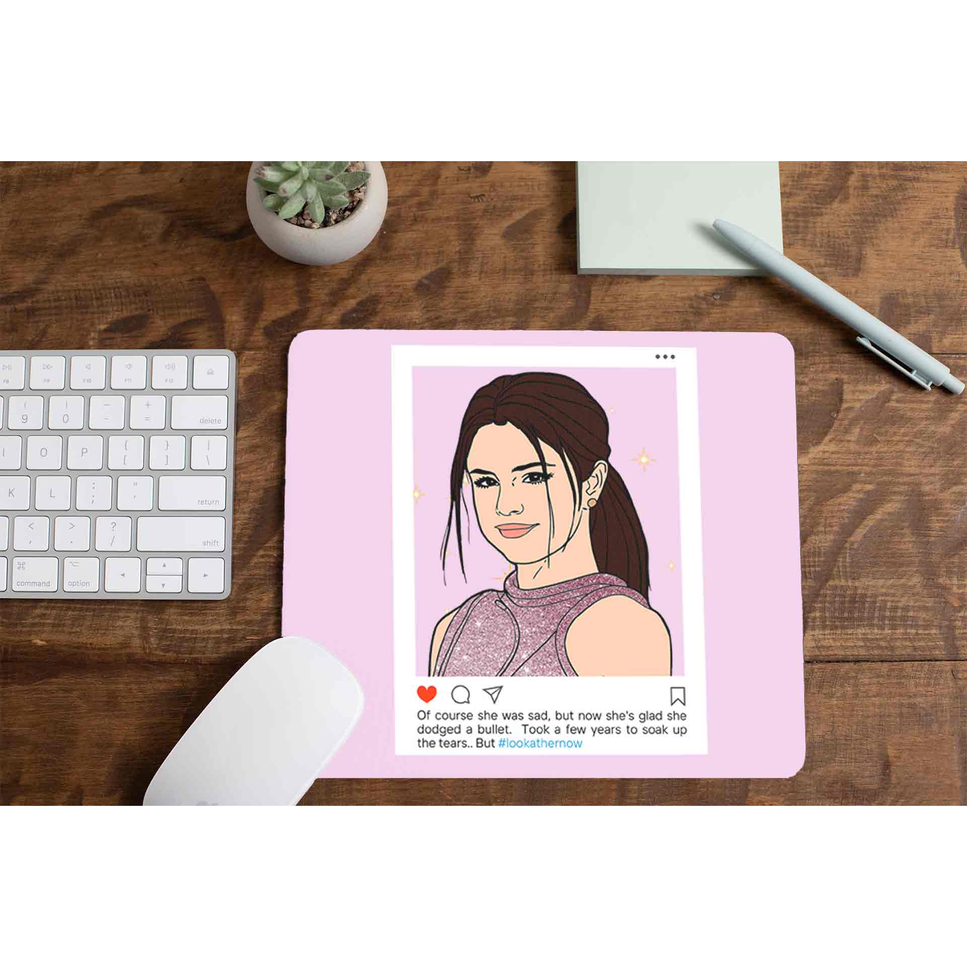 selena gomez look at her now mousepad logitech large anime music band buy online india the banyan tee tbt men women girls boys unisex