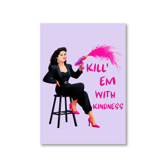 selena gomez kill em with kindness poster wall art buy online india the banyan tee tbt a4