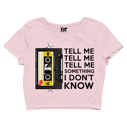 selena gomez tell me something i don't know crop top music band buy online india the banyan tee tbt men women girls boys unisex Sky Blue