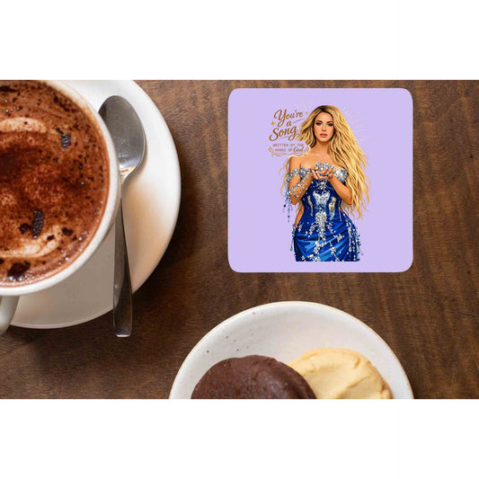 shakira you're a song coasters wooden table cups indian music band buy online india the banyan tee tbt men women girls boys unisex  