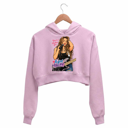 shakira girl like me crop hoodie hooded sweatshirt upper winterwear music band buy online india the banyan tee tbt men women girls boys unisex baby pink 