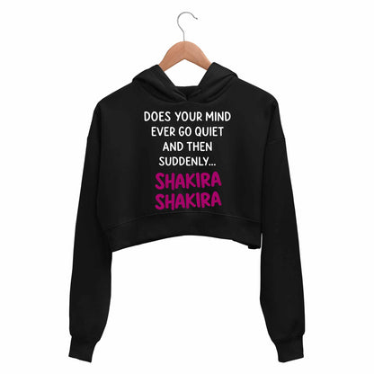 shakira does your mind crop hoodie hooded sweatshirt upper winterwear music band buy online india the banyan tee tbt men women girls boys unisex black 