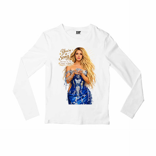 shakira you're a song full sleeves long sleeves music band buy online india the banyan tee tbt men women girls boys unisex white 