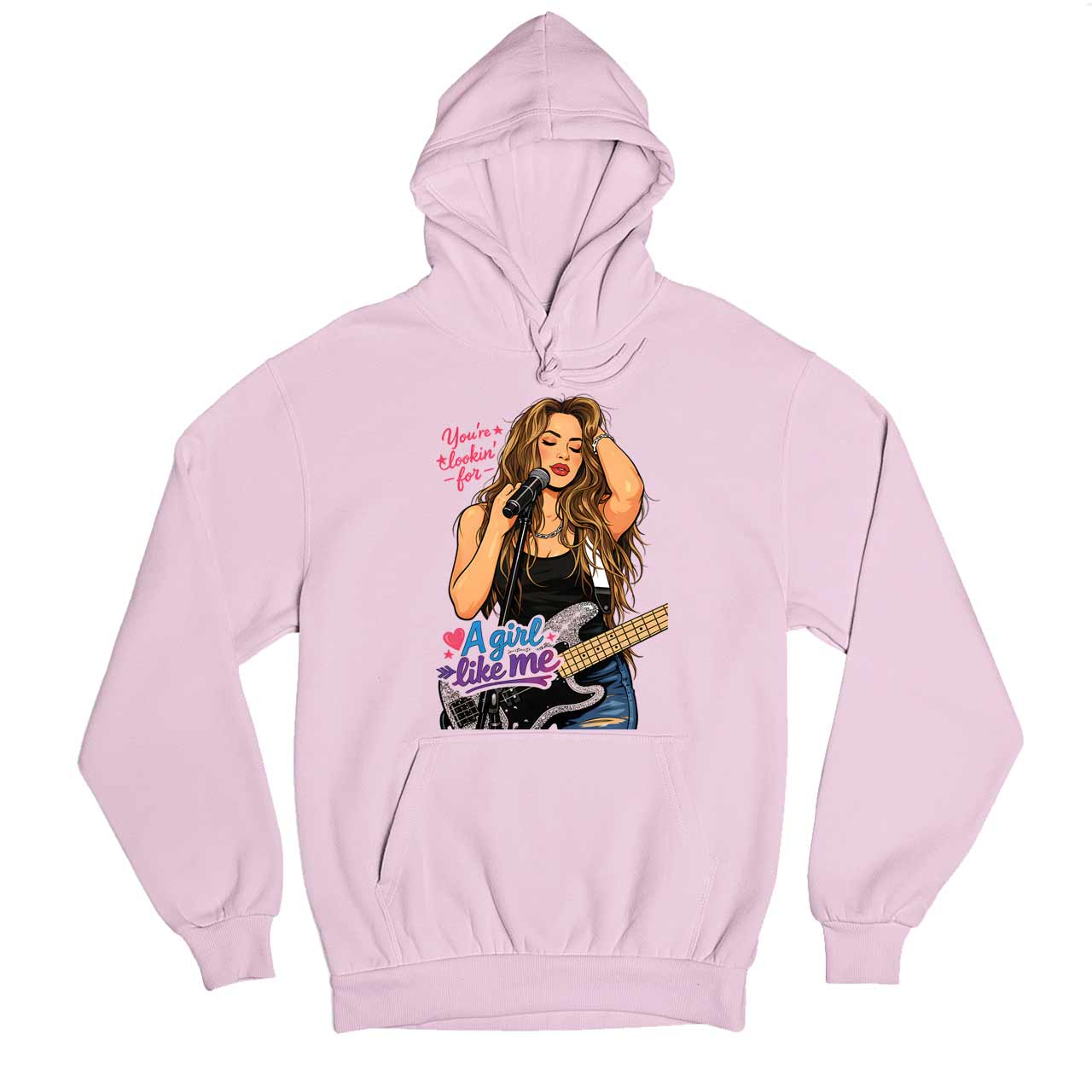 shakira girl like me hoodie hooded sweatshirt winterwear music band buy online india the banyan tee tbt men women girls boys unisex baby pink 