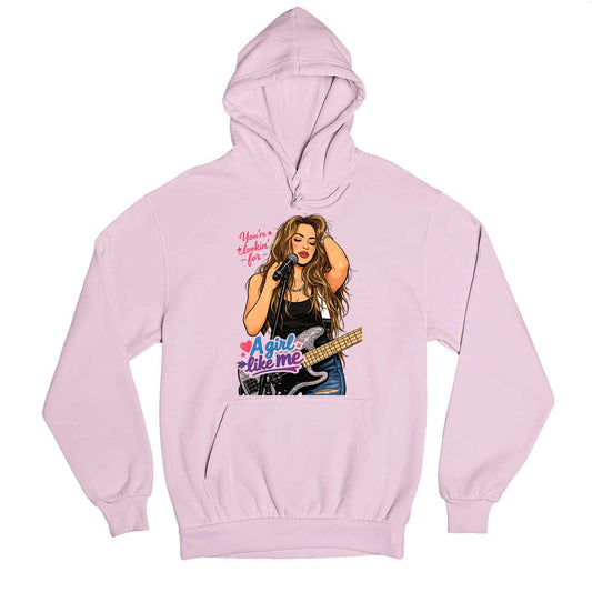 shakira girl like me hoodie hooded sweatshirt winterwear music band buy online india the banyan tee tbt men women girls boys unisex baby pink 