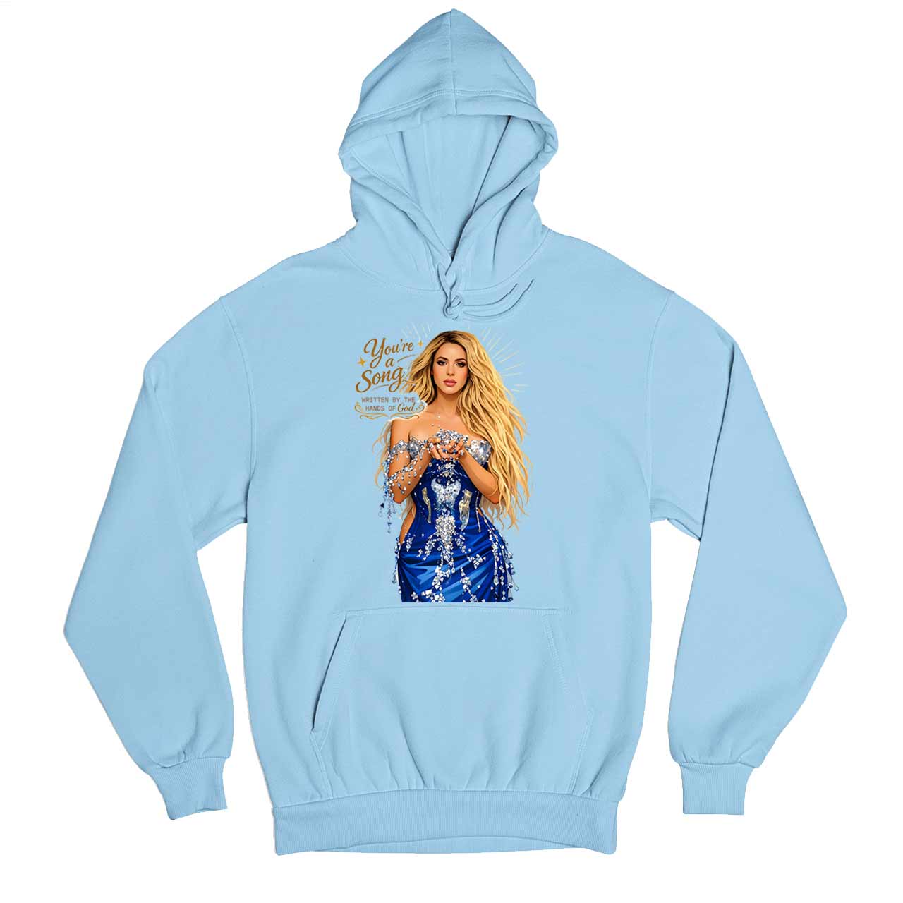 shakira you're a song hoodie hooded sweatshirt winterwear music band buy online india the banyan tee tbt men women girls boys unisex baby blue 