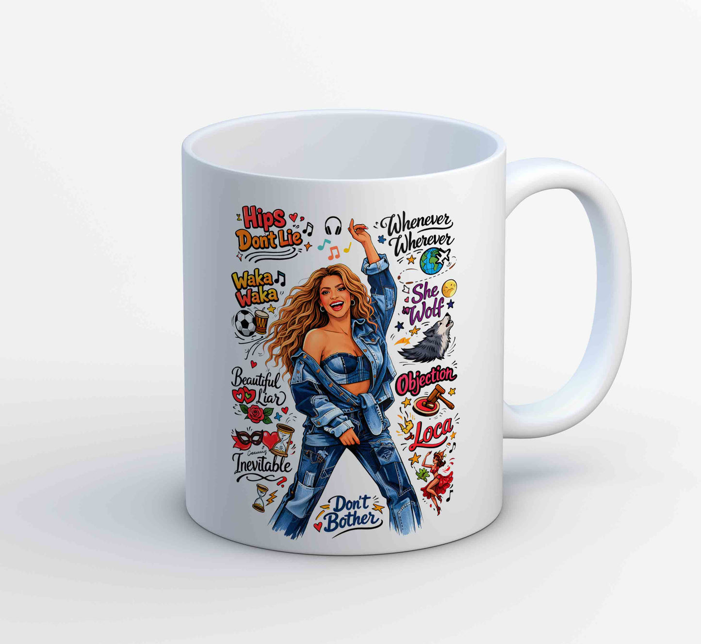 shakira doodle fiesta mug coffee ceramic music band buy online india the banyan tee tbt men women girls boys unisex  