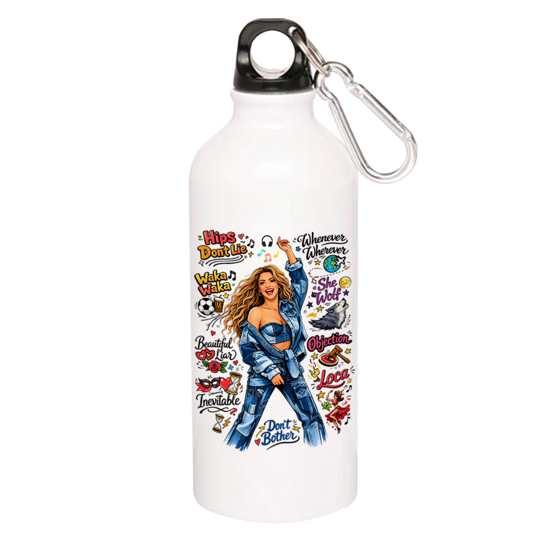 shakira doodle fiesta sipper steel water bottle flask gym shaker music band buy online india the banyan tee tbt men women girls boys unisex  
