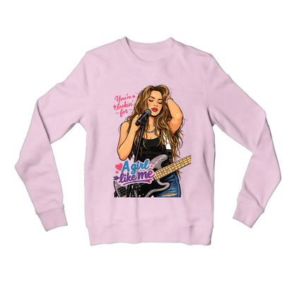 shakira girl like me sweatshirt upper winterwear music band buy online india the banyan tee tbt men women girls boys unisex baby pink 