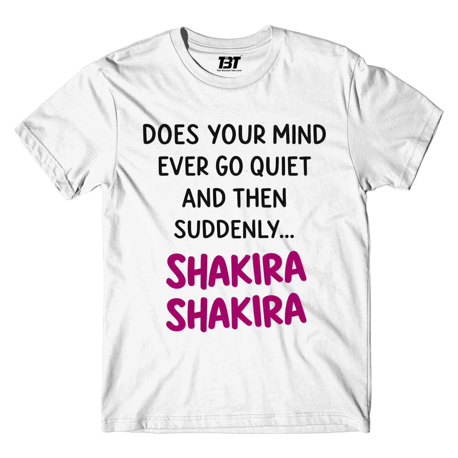 shakira does your mind t-shirt music band buy online india the banyan tee tbt men women girls boys unisex white 