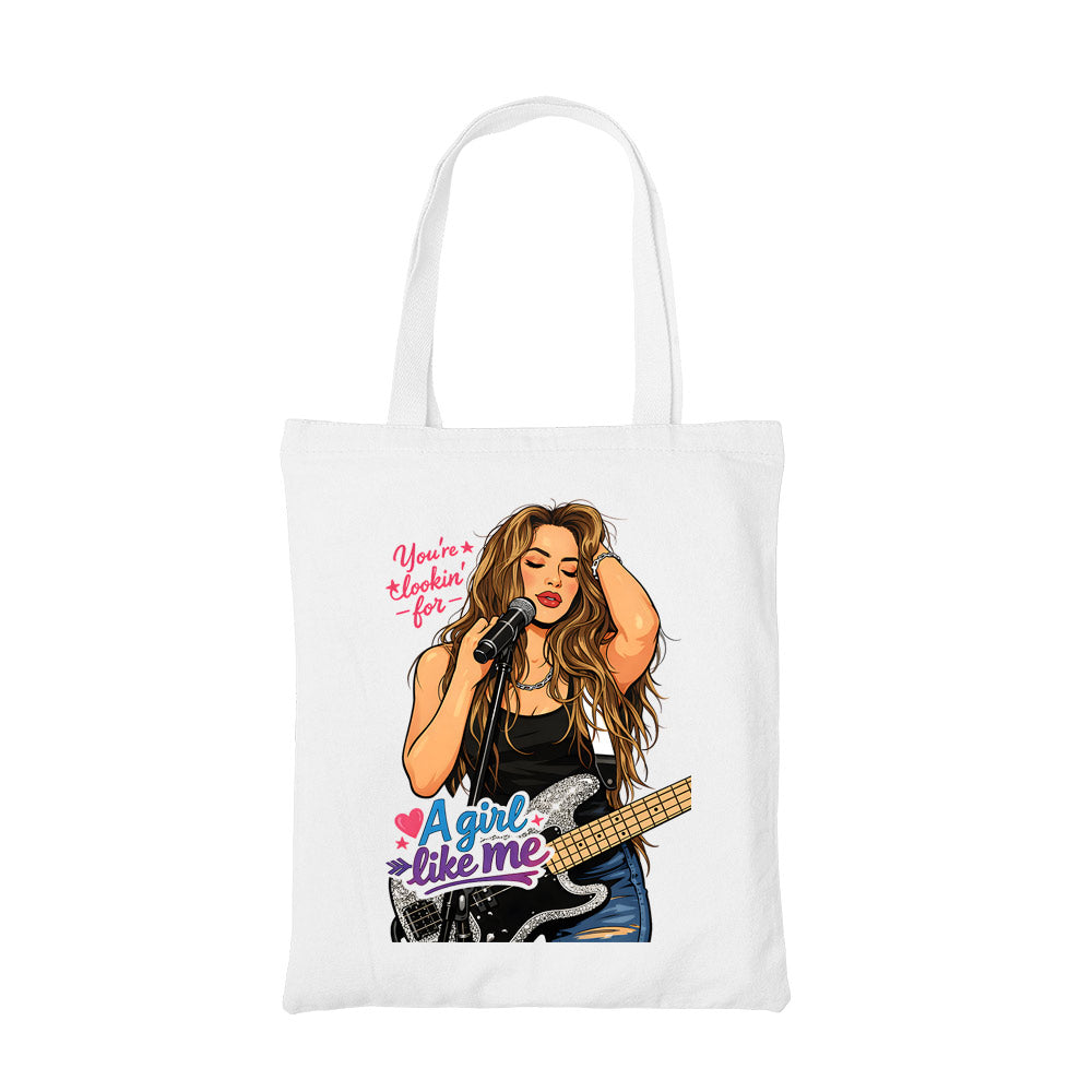 shakira girl like me tote bag cotton printed music band buy online india the banyan tee tbt men women girls boys unisex  