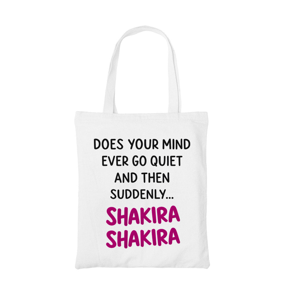 shakira does your mind tote bag cotton printed music band buy online india the banyan tee tbt men women girls boys unisex  