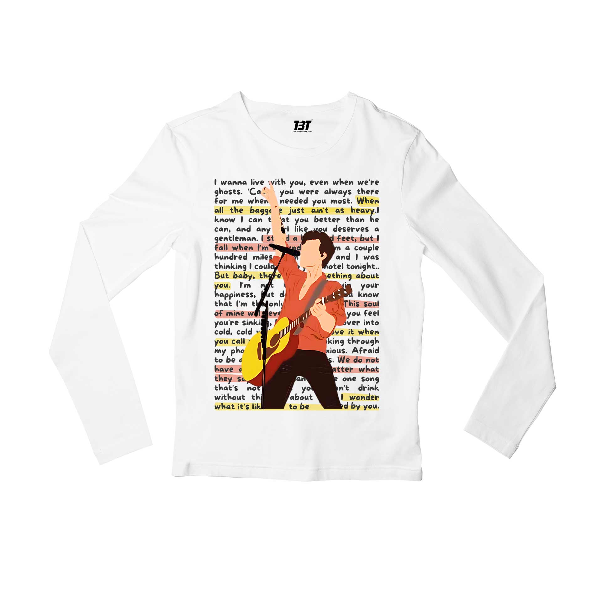 shawn mendes mendes in melodies full sleeves long sleeves music band buy online india the banyan tee tbt men women girls boys unisex white 