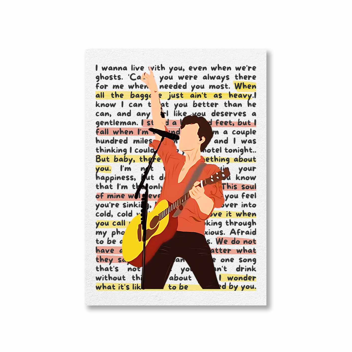 shawn mendes mendes in melodies poster wall art buy online india the banyan tee tbt a4 