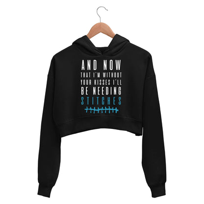 shawn mendes mercy crop hoodie hooded sweatshirt upper winterwear music band buy online india the banyan tee tbt men women girls boys unisex black