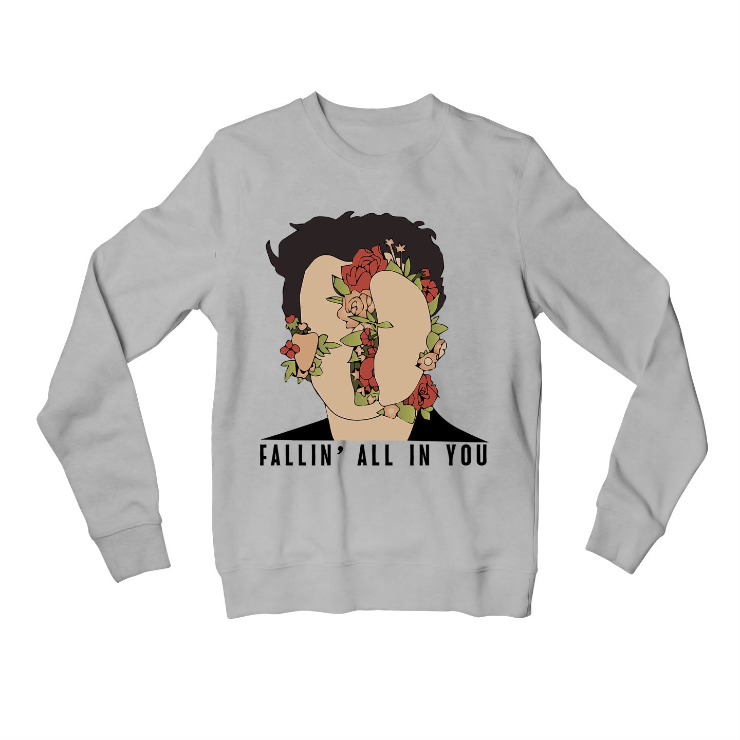 shawn mendes fallin' all in you sweatshirt upper winterwear music band buy online india the banyan tee tbt men women girls boys unisex gray