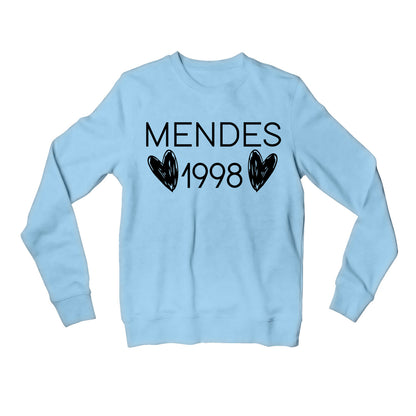 shawn mendes mendes 1998 sweatshirt upper winterwear music band buy online india the banyan tee tbt men women girls boys unisex baby blue