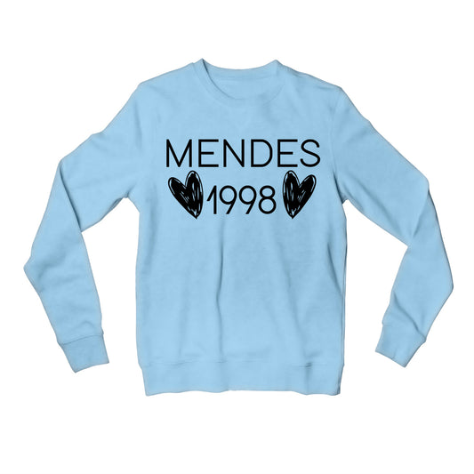 shawn mendes mendes 1998 sweatshirt upper winterwear music band buy online india the banyan tee tbt men women girls boys unisex baby blue