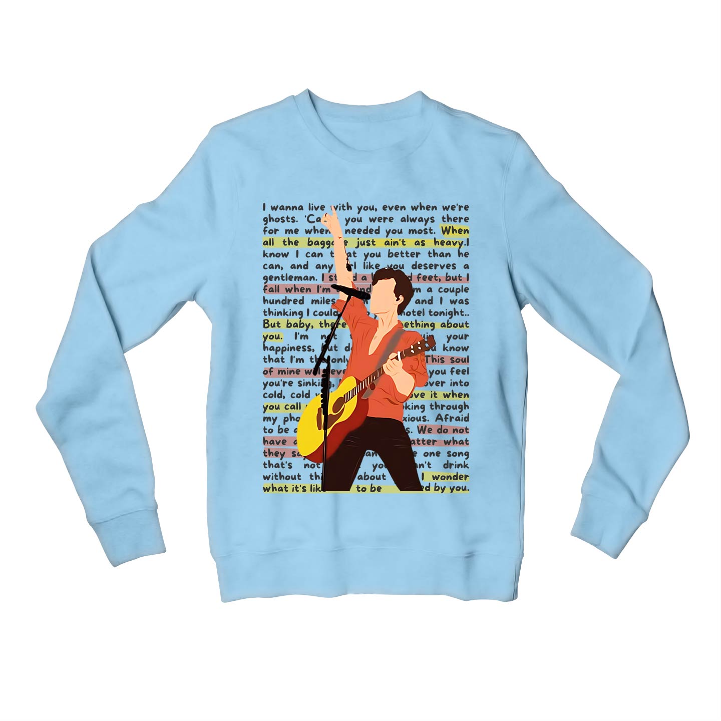 shawn mendes mendes in melodies sweatshirt upper winterwear music band buy online india the banyan tee tbt men women girls boys unisex baby blue 