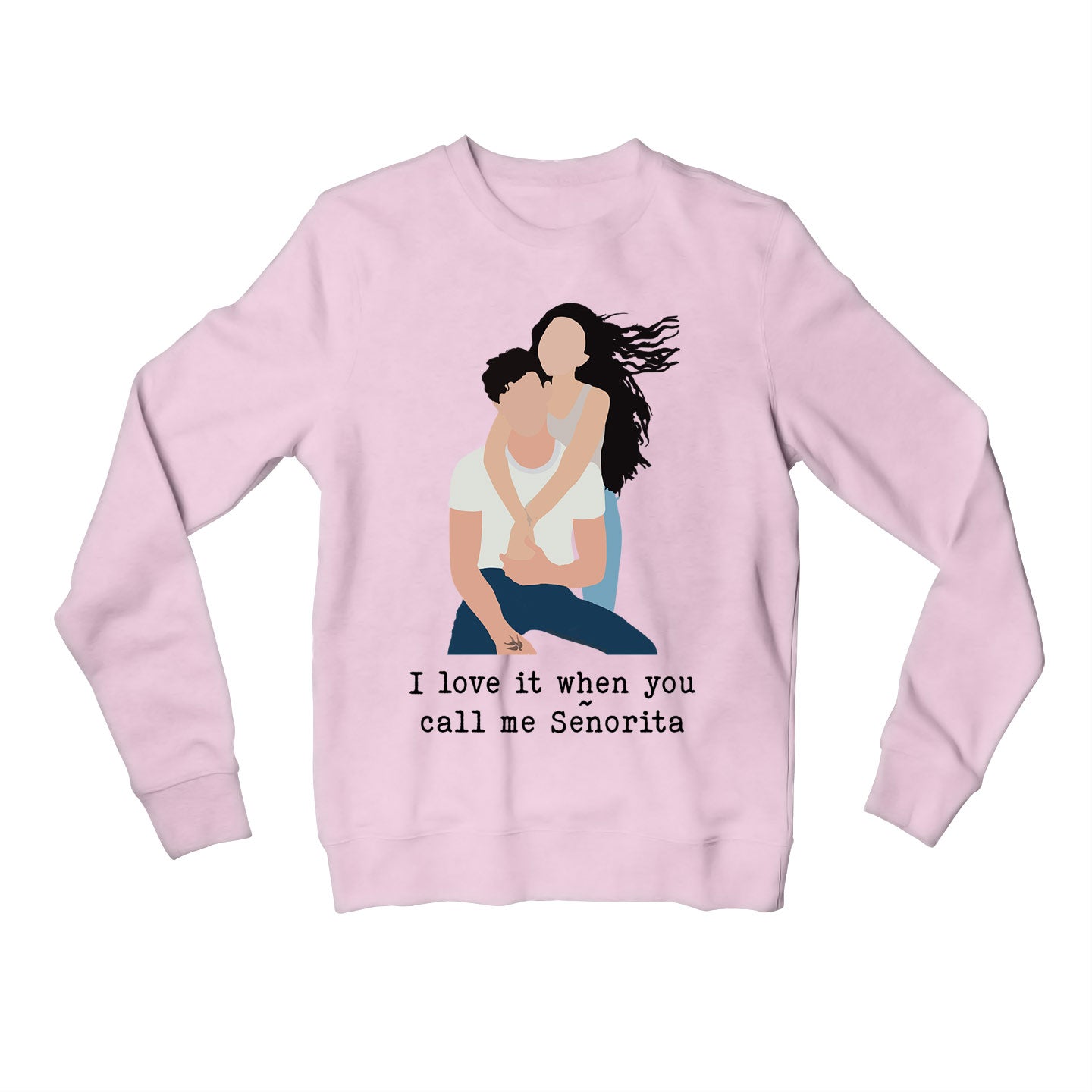 shawn mendes senorita sweatshirt upper winterwear music band buy online india the banyan tee tbt men women girls boys unisex baby pink