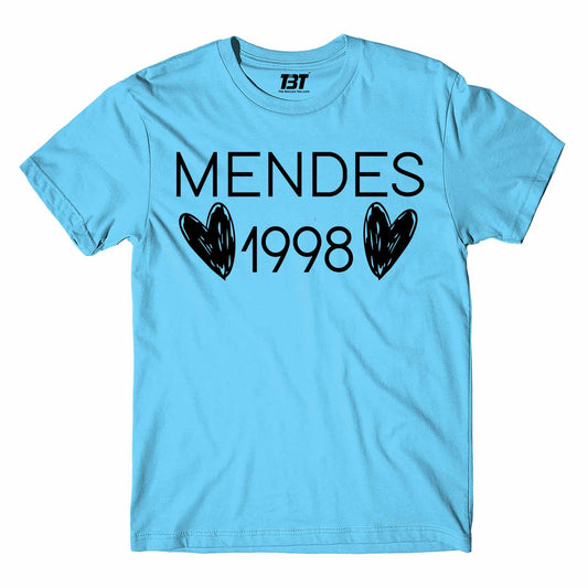 shawn mendes mendes 1998 t-shirt music band buy online india the banyan tee tbt men women girls boys unisex sky blue