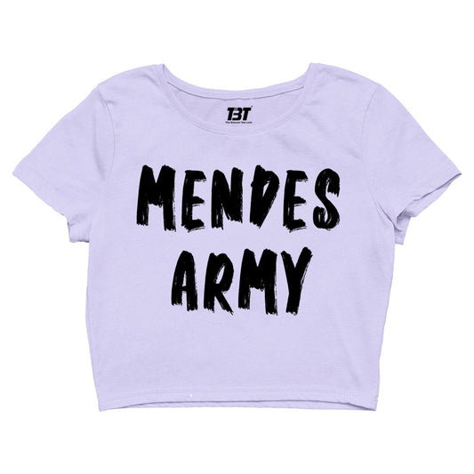 shawn mendes mendes army crop top music band buy online india the banyan tee tbt men women girls boys unisex sky blue