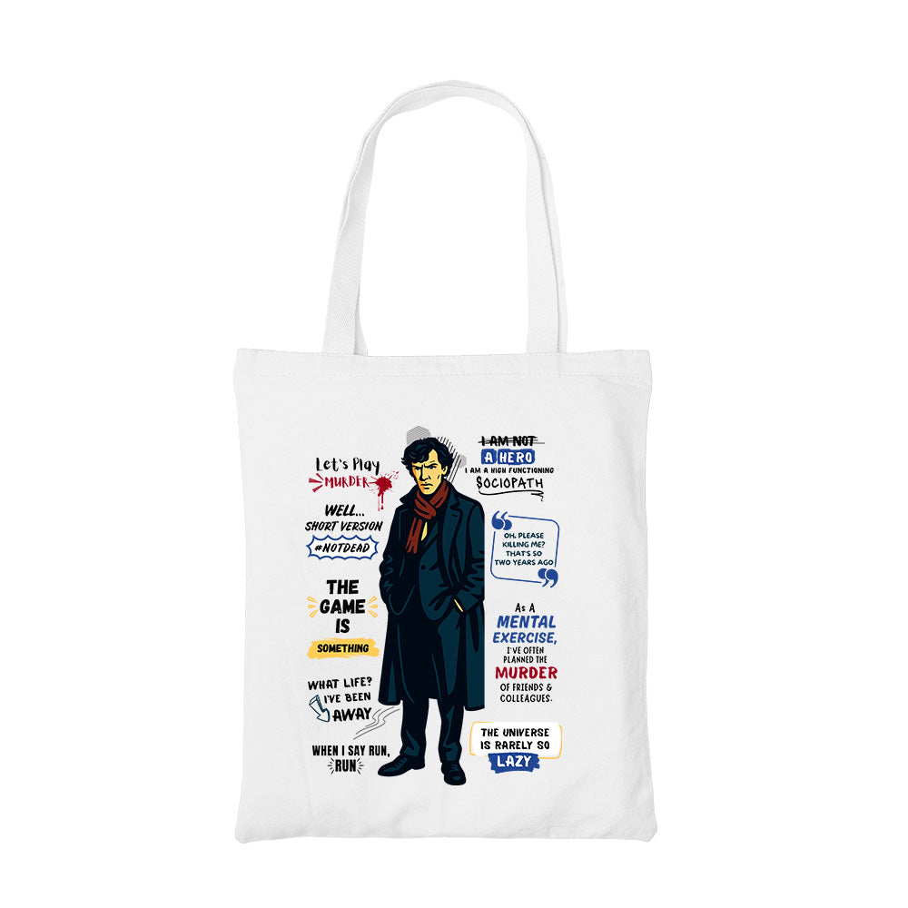 sherlock Mind Palace tote bag hand printed cotton women men unisex