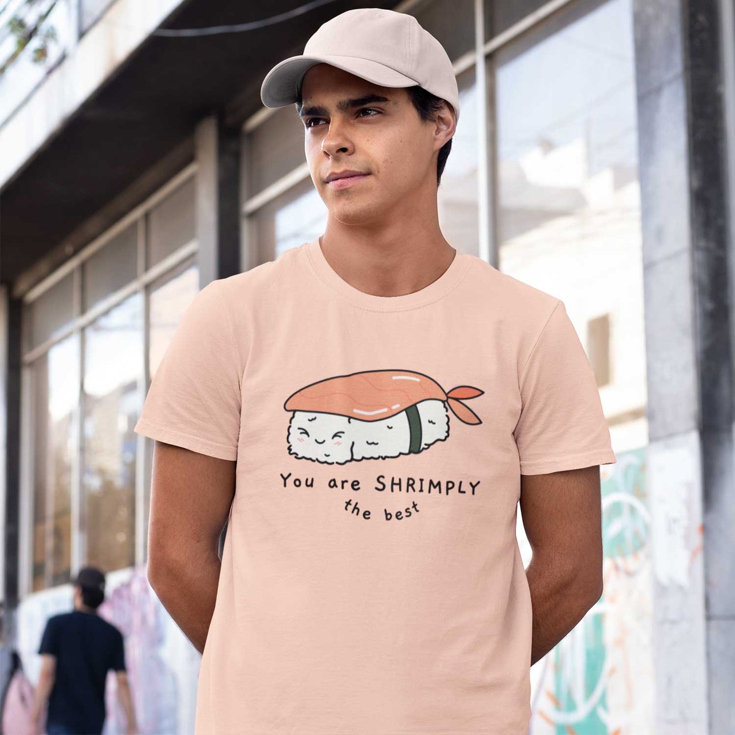 graphic shrimply the best t-shirt printed graphic stylish buy online india the banyan tee tbt men women girls boys unisex peach 