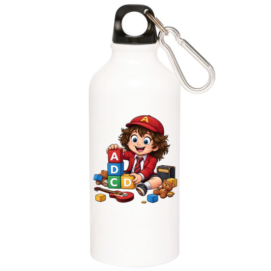 ac/dc back in blocks sipper steel water bottle flask gym shaker music band buy online india the banyan tee tbt men women girls boys unisex  
