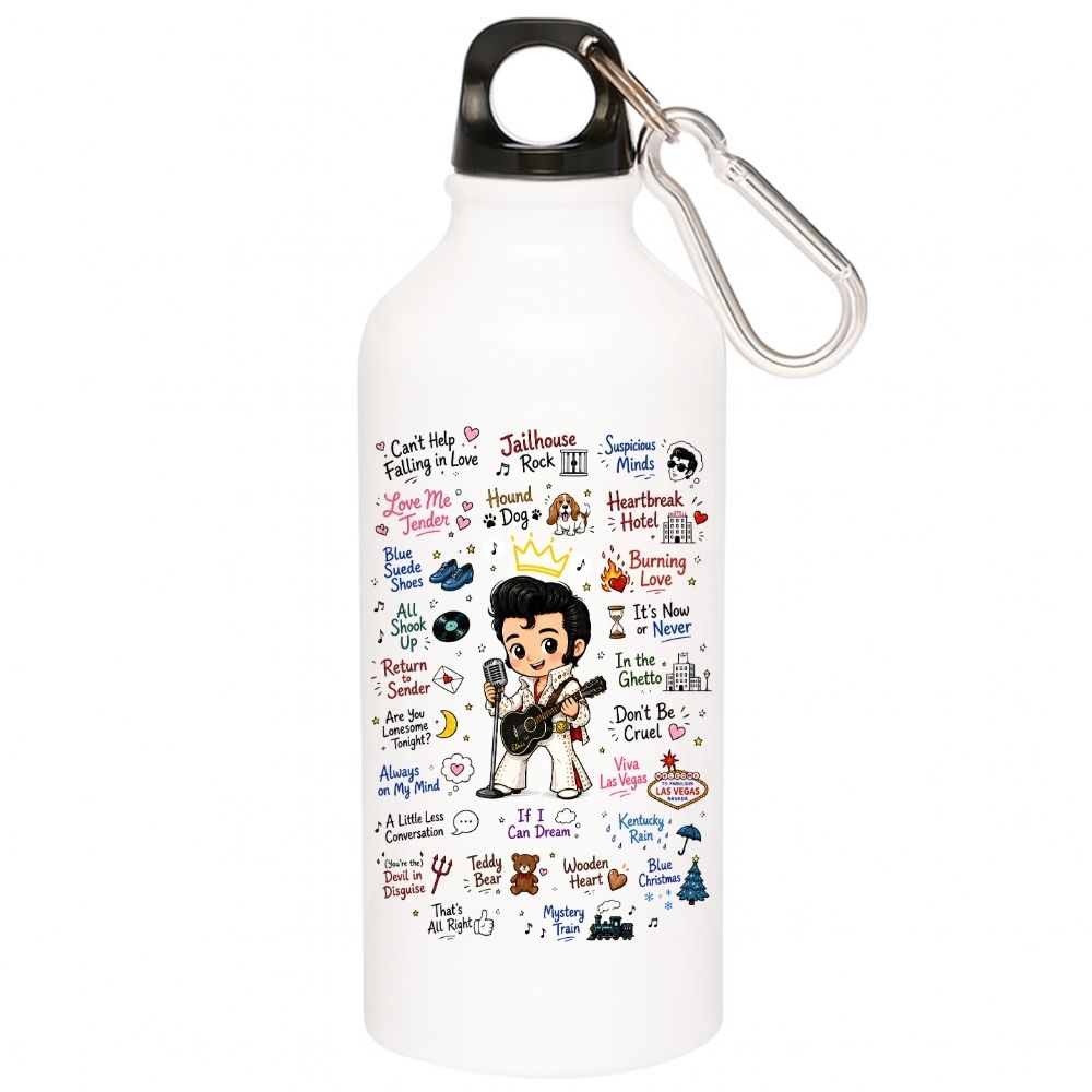 elvis presley rockabilly doodle sipper steel water bottle flask gym shaker music band buy online india the banyan tee tbt men women girls boys unisex  