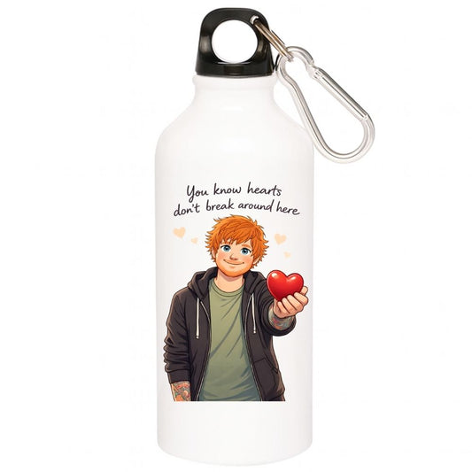 ed sheeran hearts don't break around here sipper steel water bottle flask gym shaker music band buy online india the banyan tee tbt men women girls boys unisex  