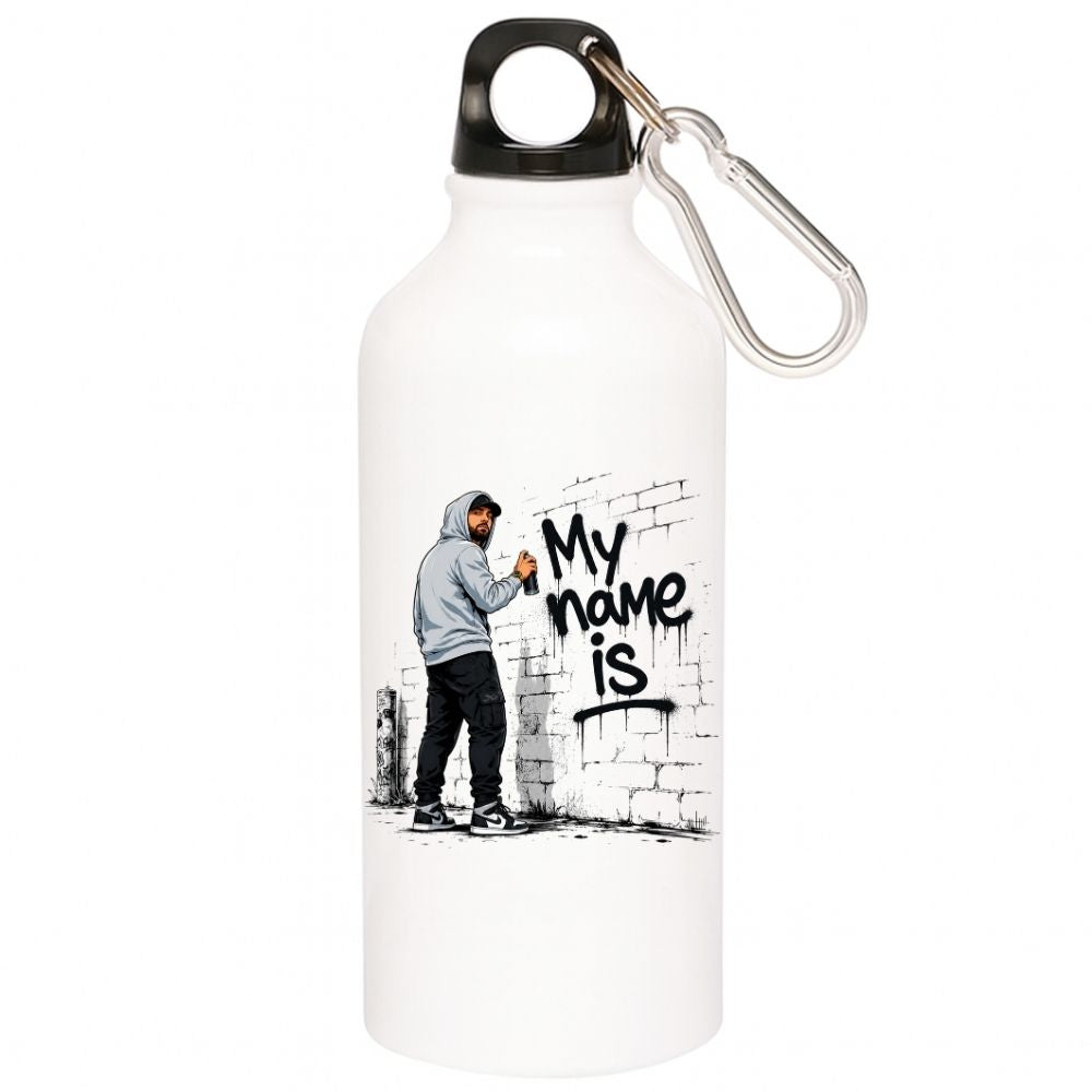 eminem my name is sipper steel water bottle flask gym shaker music band buy online india the banyan tee tbt men women girls boys unisex  