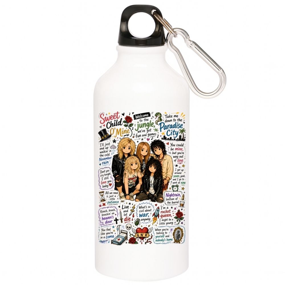 guns n' roses appetite for doodles sipper steel water bottle flask gym shaker music band buy online india the banyan tee tbt men women girls boys unisex  