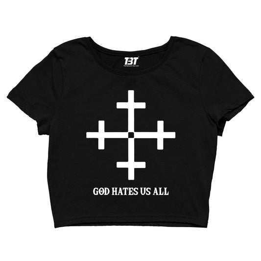 slayer god hates us all crop top music band buy online india the banyan tee tbt men women girls boys unisex navy